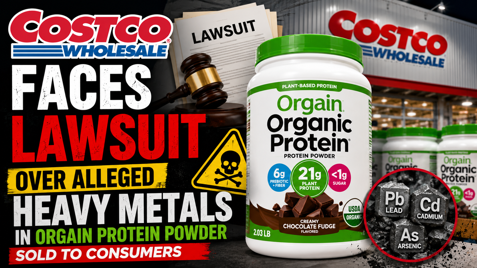 Costco Faces Lawsuit Over Alleged Heavy Metals in Orgain Protein Powder Sold to Consumers